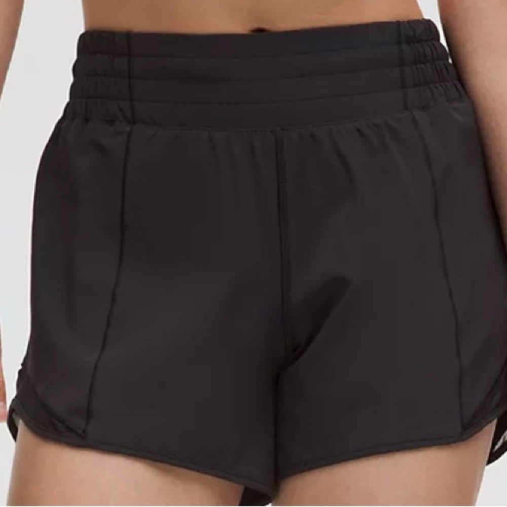 Lululemon Black Hotty Hot 4 inch Athletic Shorts